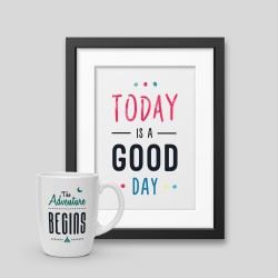 Mug & Framed Poster Pack - Home Decor Style
